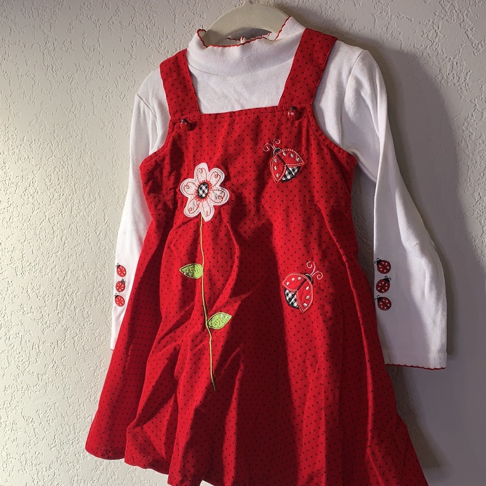 Blueberi boulevard lady bug corduroy Dress - Picture 2 of 8